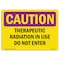 Signmission OSHA RADIATION, Therapeutic Radiation In Use Do Not Enter, 10in X 7inPlastic, CR-P-710-L-10213 OS-CR-P-710-L-10213 - alternate 1